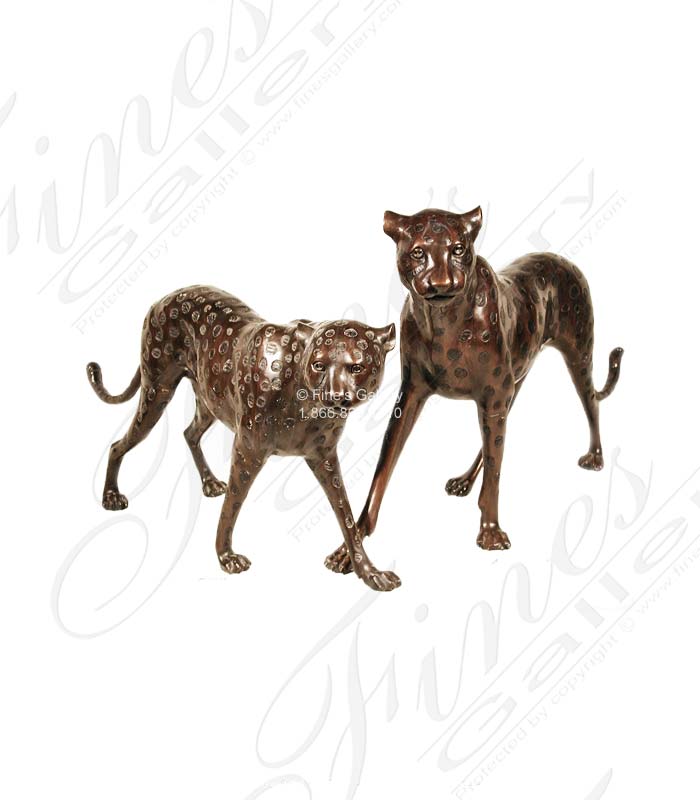 Bronze Statues  - Bronze Leopard Statue - BS-284