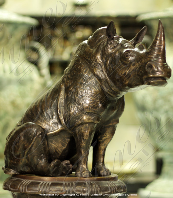 Bronze Statues  - Bronze Statue Rhino - BS-408