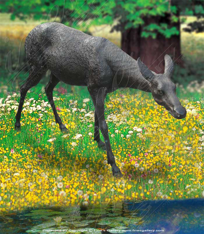 Search Result For Bronze Statues  - Majestic Bronze Deer - BS-1214