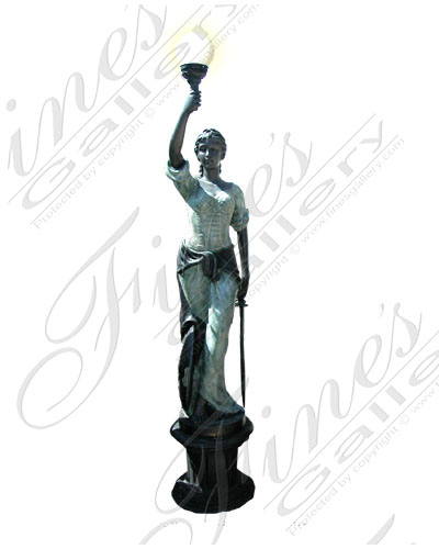 Bronze Statues  - Lady Of Light - BS-460