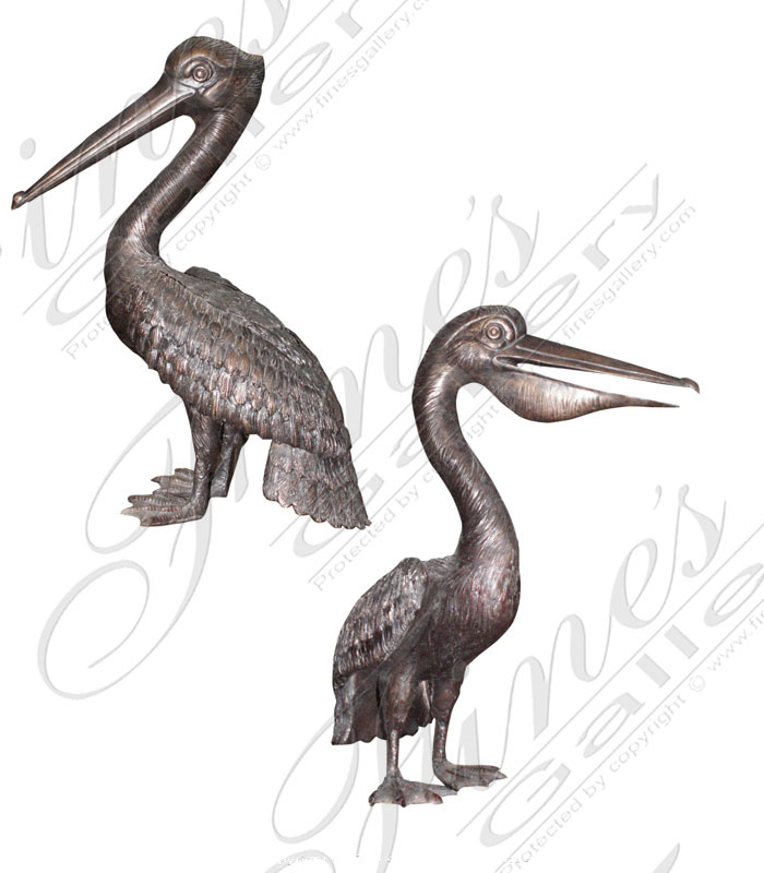 Bronze Fountains  - Pair Of Herons - BF-754