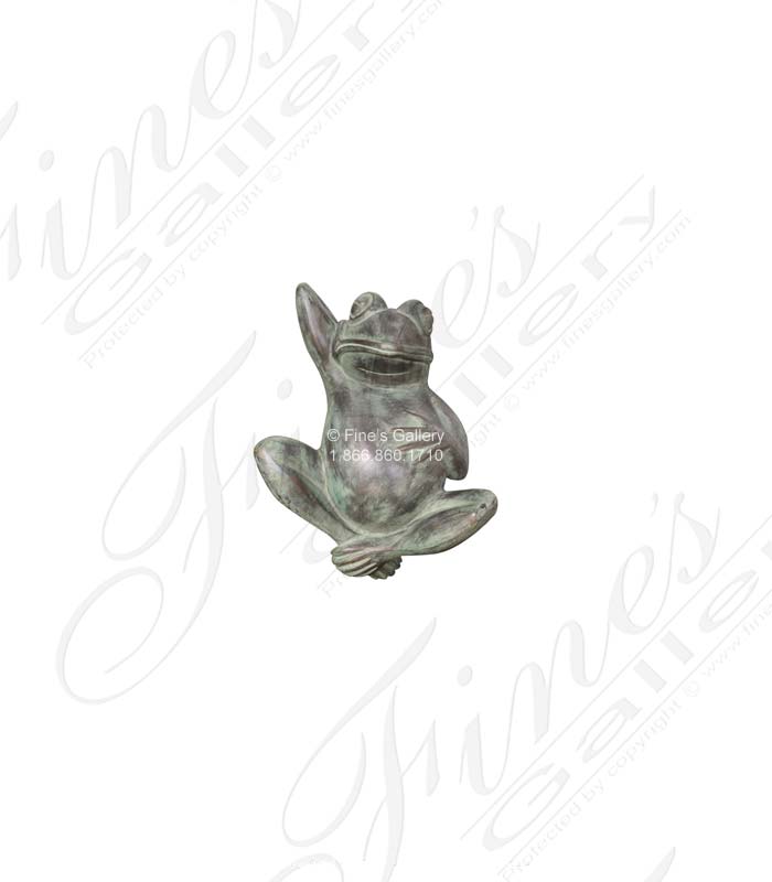 Bronze Statues  - Patina Bronze Frog Statue - BS-638