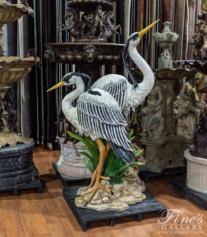 Search Result For Bronze Fountains  - Bronze Heron Fountain - BF-704