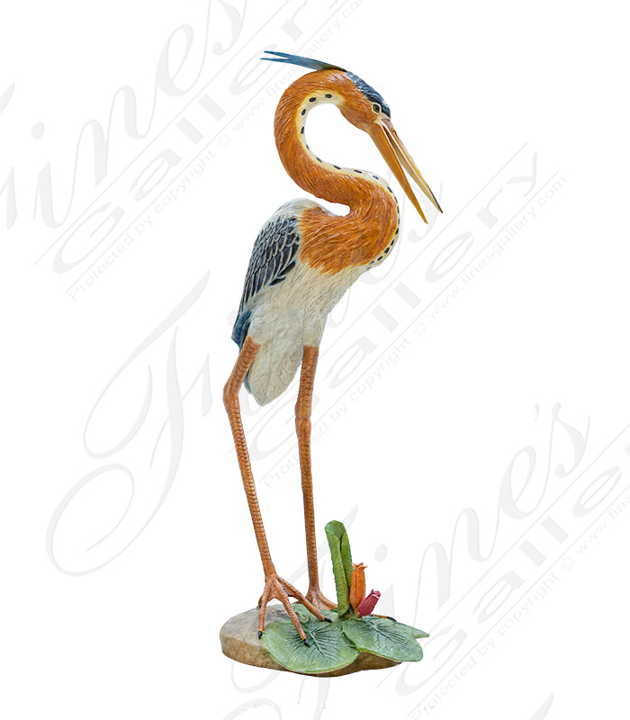 Search Result For Bronze Fountains  - Heron Family Bronze Fountain - BF-628