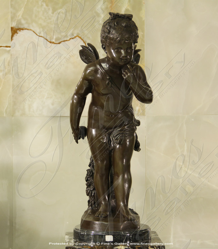 Bronze Statues  - Bronze Fairy Or Cupid Statue - BS-716