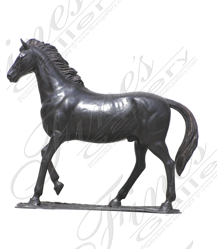 Bronze Statues  - Mare With Foal Bronze Statue - BS-170