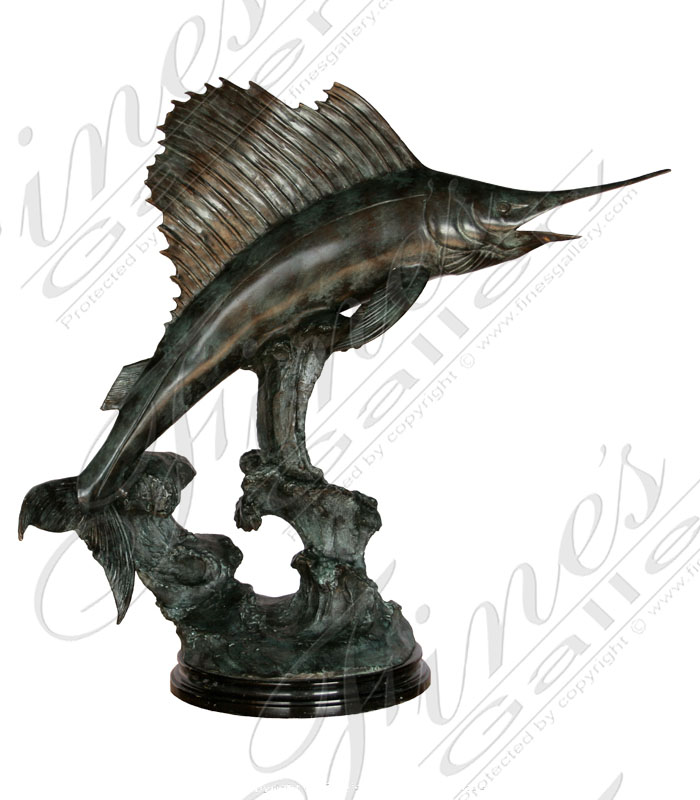 Bronze Statues  - Bronze Sailfish Statue - BS-823