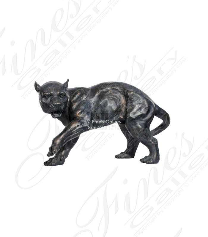Bronze Statues  - Bronze Panther Statue - BS-838
