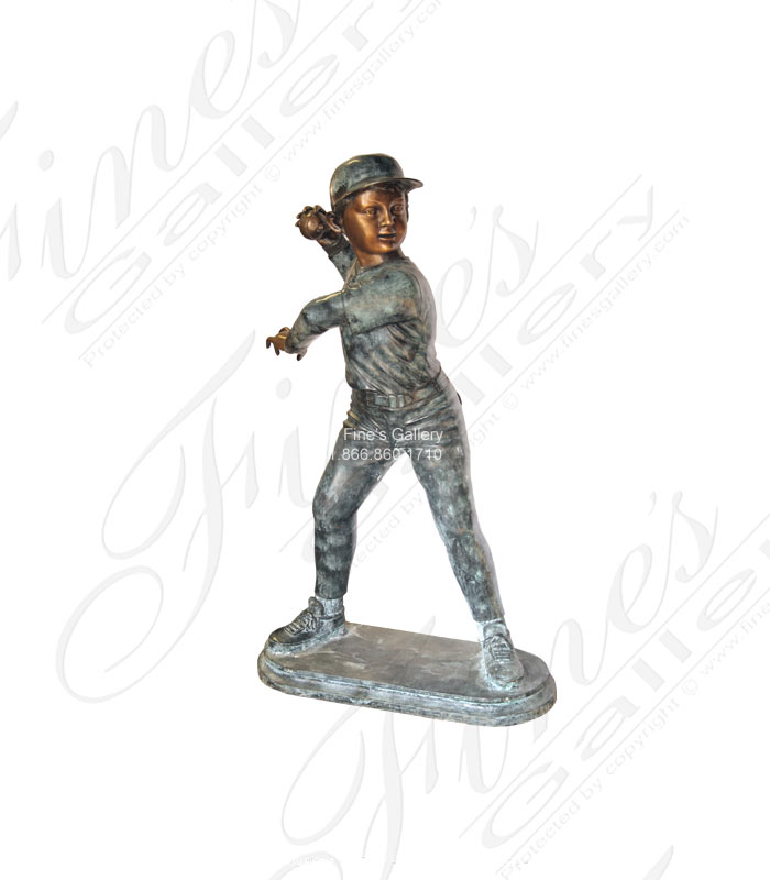 Bronze Statues  - Baseball Pitcher - BS-876