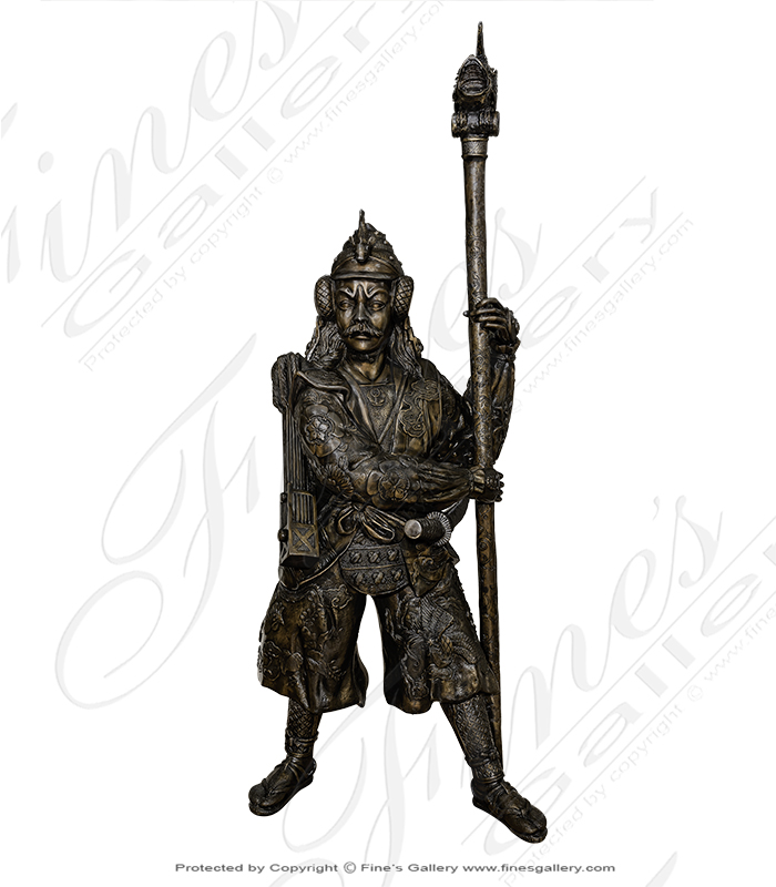 Bronze Statues  - Bronze Asian Warrior - BS-885