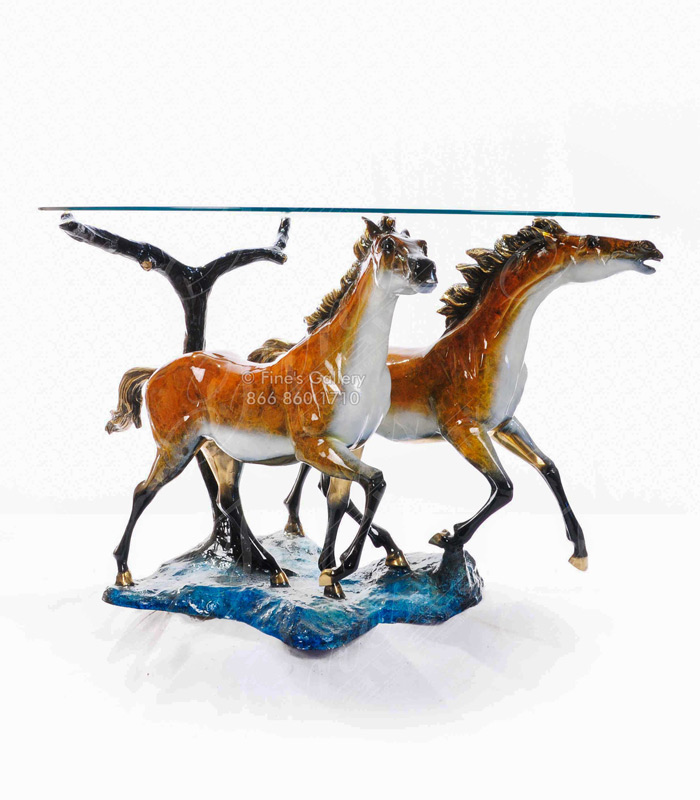 Bronze Tables  - Bronze Horses Table - BT-1178