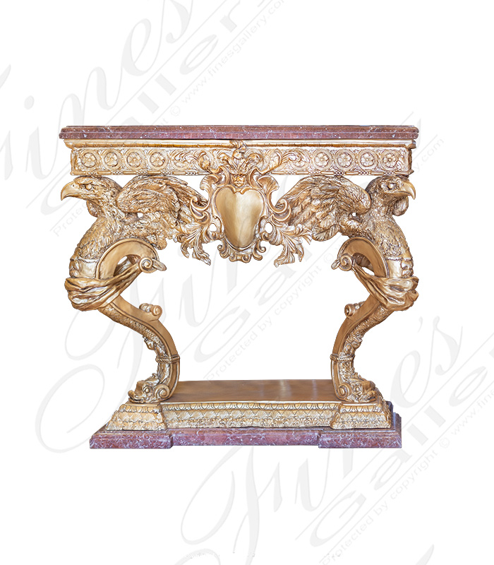 Bronze Tables  - Bronze Table With Marble Top - BT-1186