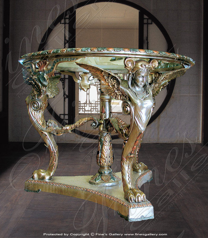 Bronze Tables  - 18K Gold Gild Bronze Table - BT-172