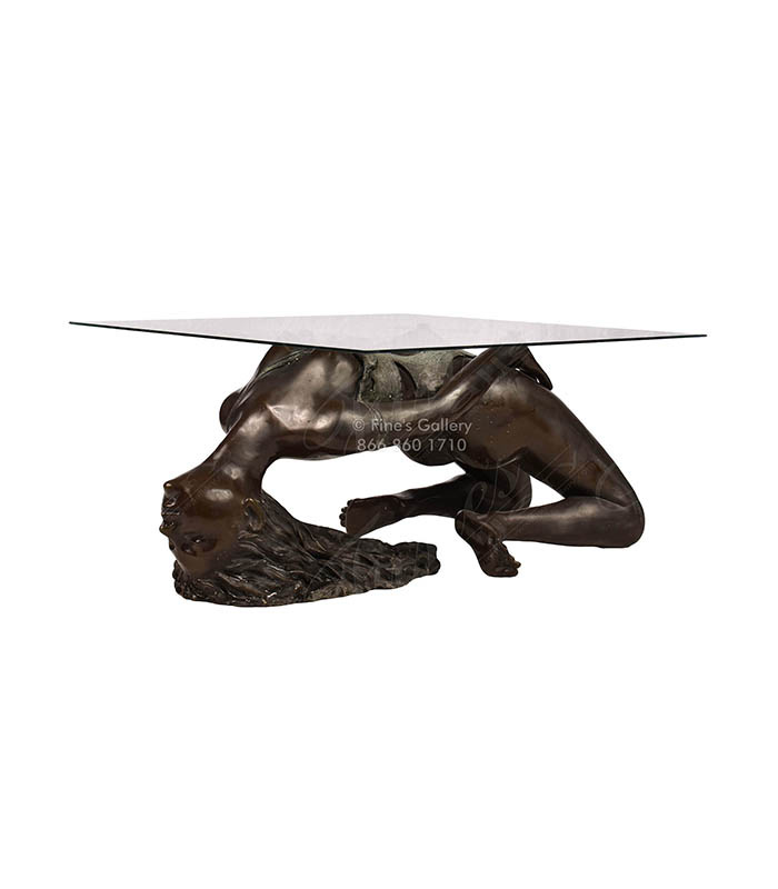 Bronze Tables  - A Vintage Bronze Beauty Coffee Table - BT-126