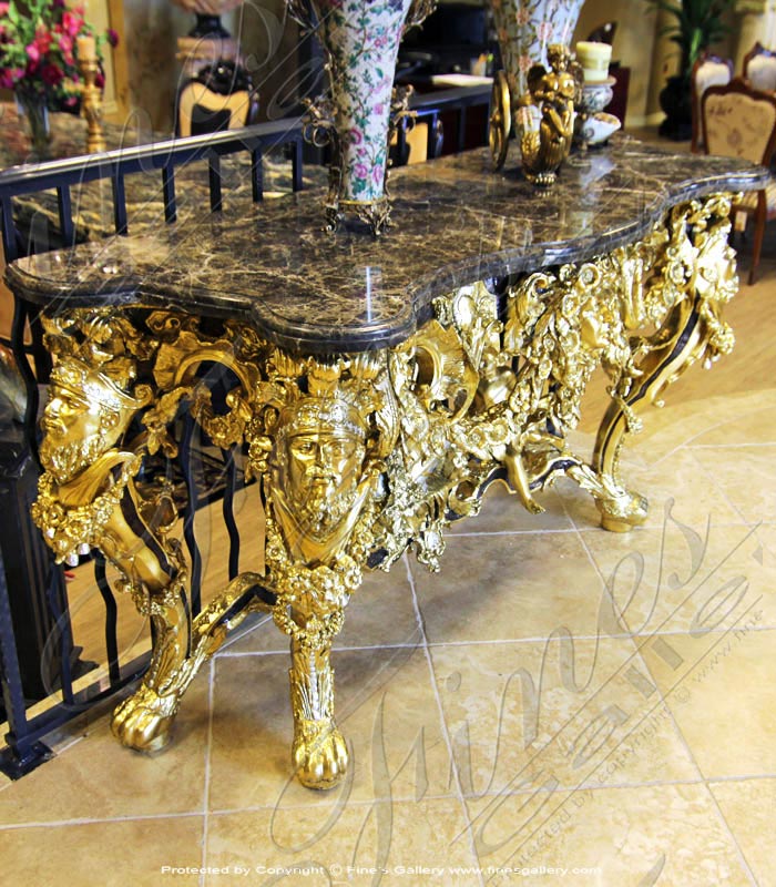 Bronze Tables  - 18K Gold Gild Bronze Table - BT-172