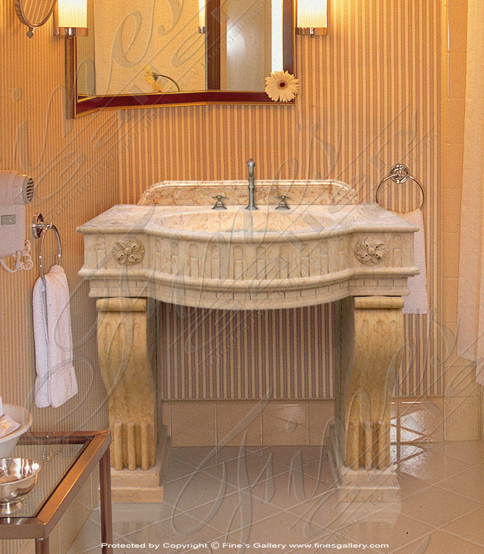 Marble Kitchen and Baths  - Golden Marble Sink - KB-051