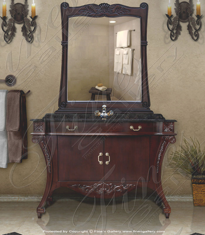 Granite Woods  - Marble Sink With Cabinetry - KB-069
