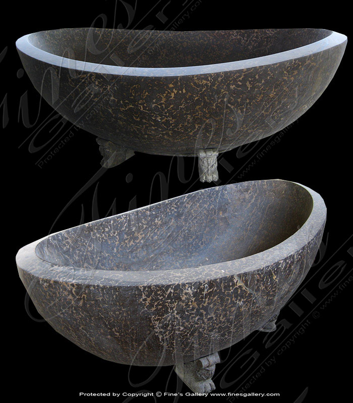 Marble Kitchen and Baths  - Black Marble Tub - KB-149