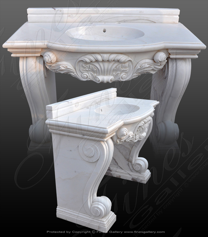 Pure White Marble Sink