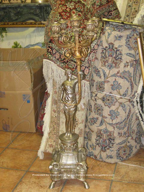 Lighting Lamposts  - Statuary Bronze Candelabrum  - LMP-006