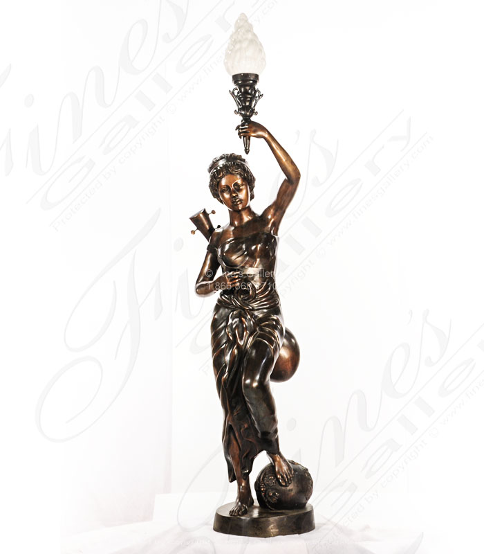 Lighting Lamposts  - Aristotle Dafni Lute Player Br - LMP-008