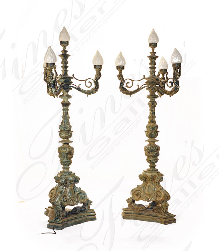 Lighting Lamposts  - Antique Patina Lamp Post - LMP-011