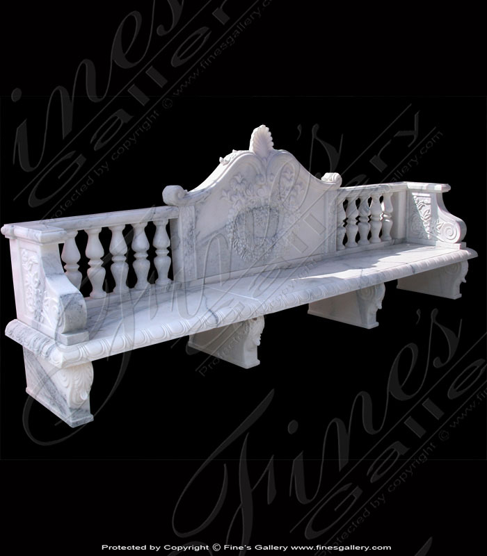 Marble Benches  - Romanesque Semi Circle Bench - MBE-100