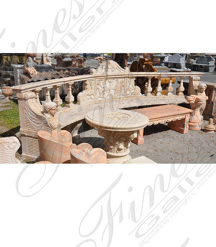 Search Result For Marble Benches  - Royal Chambers Marble Bench - MBE-378