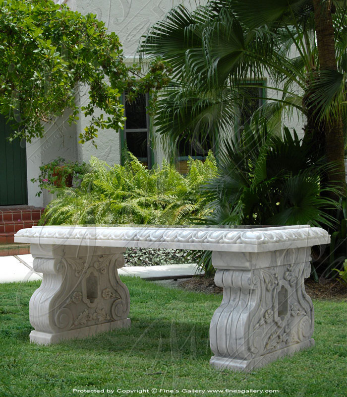 Marble Benches  - Travertine Marble Bench - MBE-676
