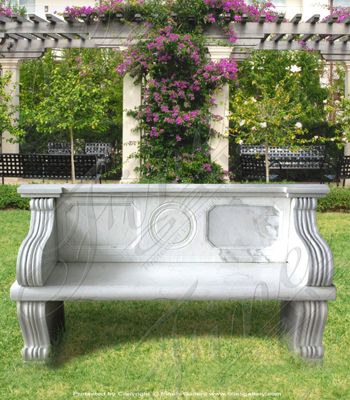 Search Result For Marble Benches  - Elegant Gray Bench - MBE-374