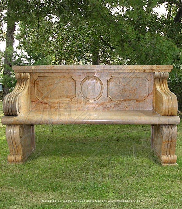 Search Result For Marble Benches  - Elegant Marble Garden Bench - MBE-639