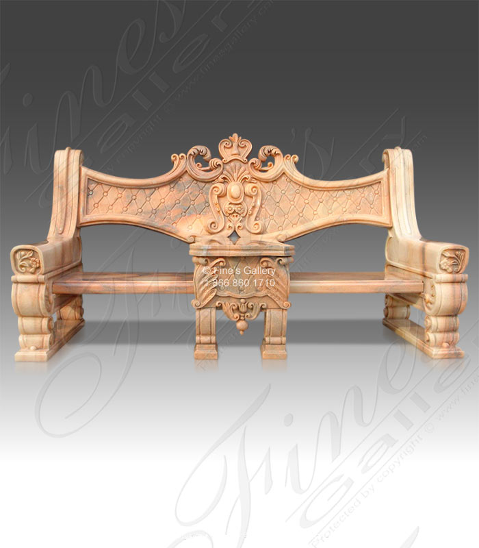 Marble Benches  - Light Golden Marble Bench - MBE-144