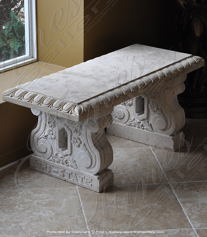 Marble Benches  - Elegant  Marble Bench - MBE-347