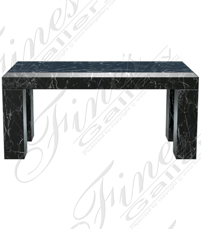 Marble Benches  - Nero Marquina Marble Bench - MBE-681