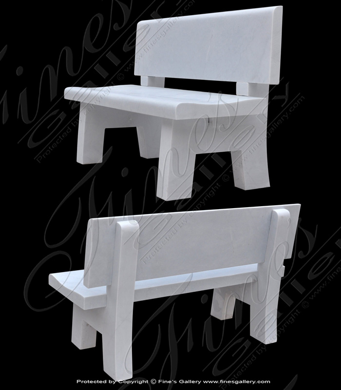 Marble Benches  - White Marble Bench - MBE-155