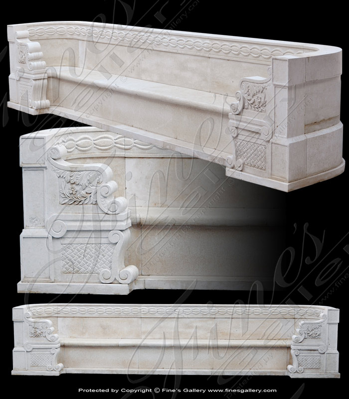 Marble Benches  - Lion Head Bench - MBE-131
