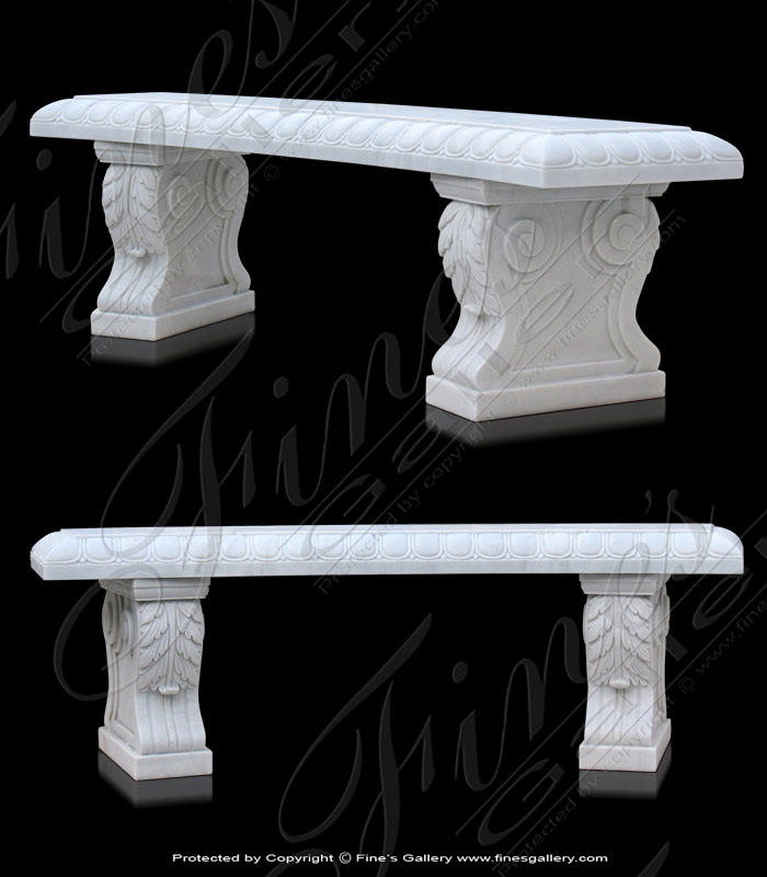 Marble Benches  - Gray-Brown Marble Bench - MBE-369