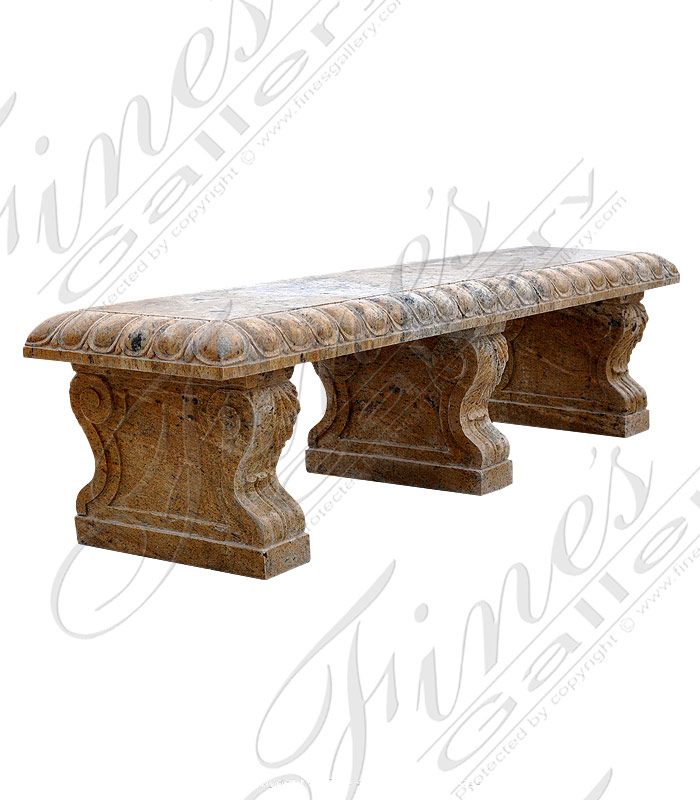 Marble Benches  - Simple Curve Marble Bench II - MBE-122
