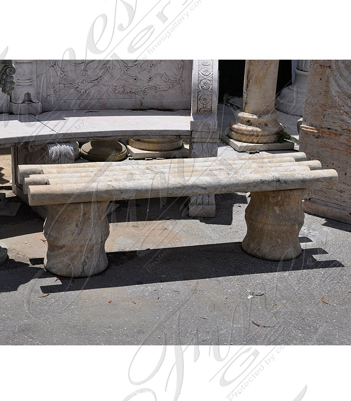 Marble Benches  - Transitional Travertine Benche - MBE-690