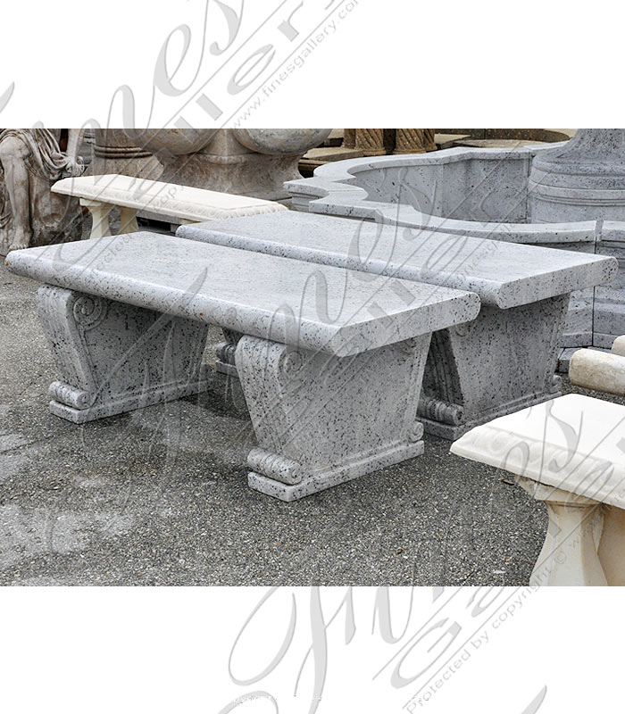 Marble Benches  - Kashmir White Granite Bench - MBE-694