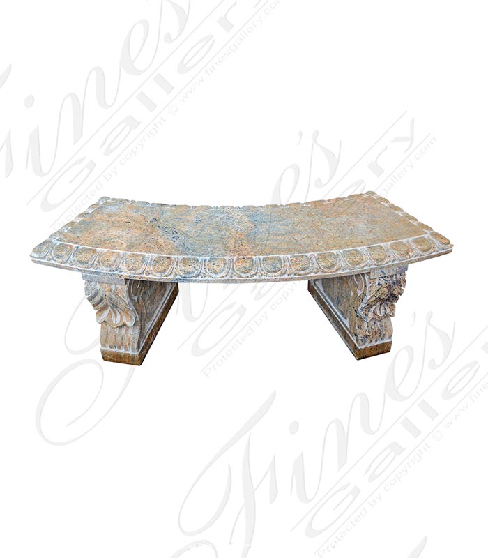 Marble Benches  - Curved Granite Bench - MBE-712