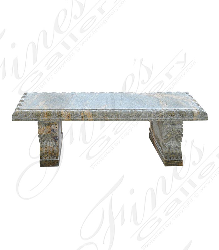 Antique Griggio Granite Bench with Egg and Dart Molding