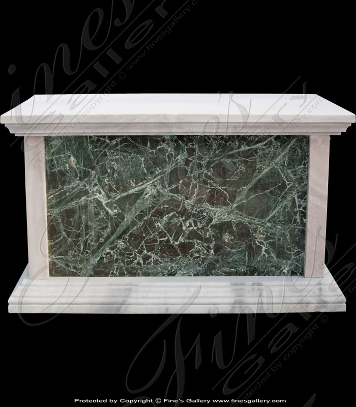 Marble Bases  - White/Green Marble Base II - MBS-001