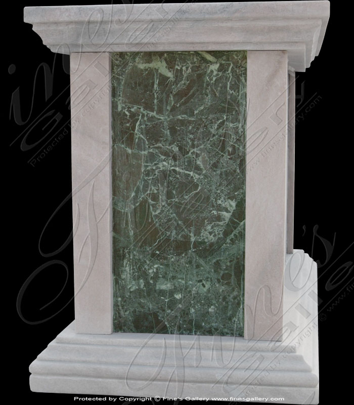 Marble Bases  - White/Green Marble Base - MBS-002