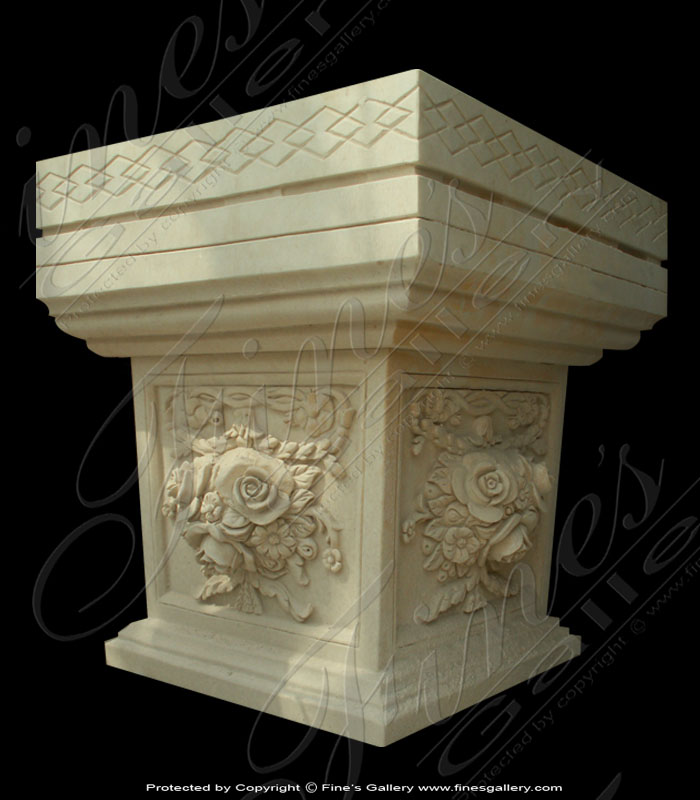 Marble Bases  - Rose Marble Base - MBS-020