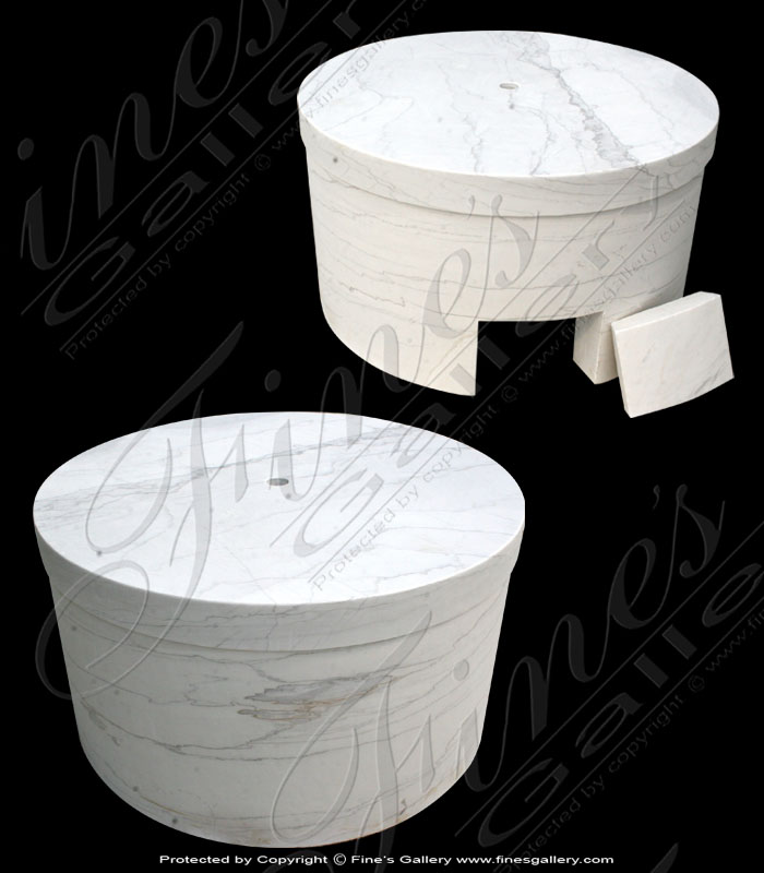 Marble Bases  - Small White Marble Base - MBS-050
