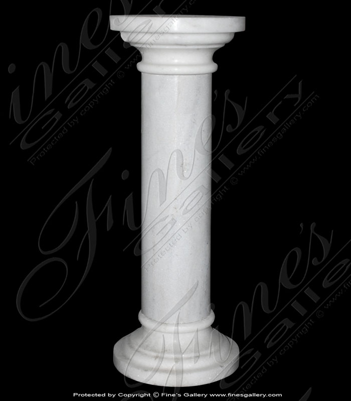 White Marble Column Base