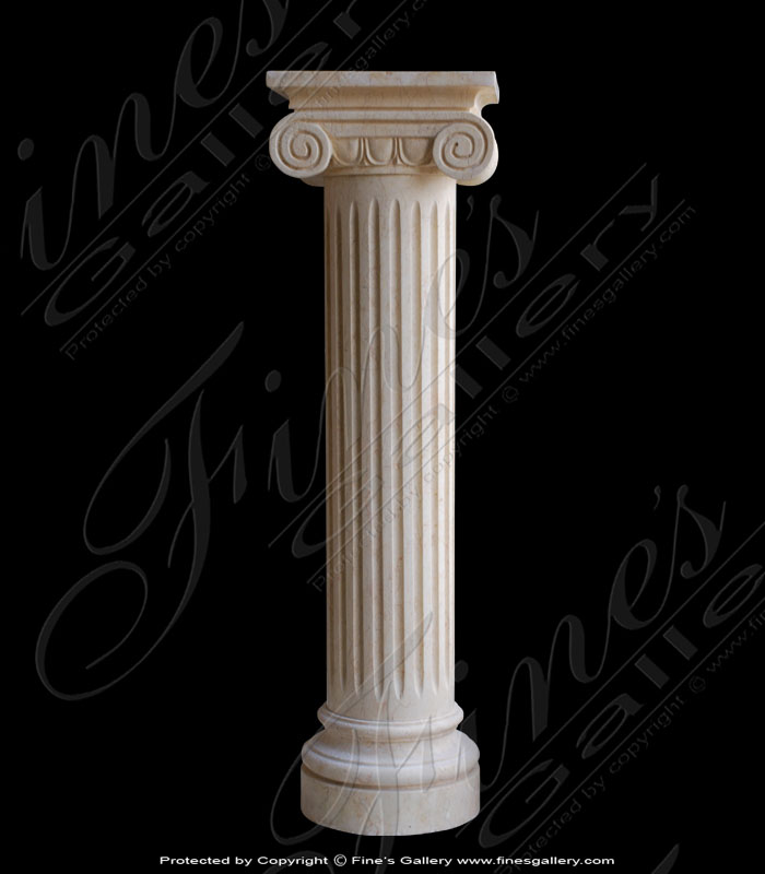 Marble Bases  - Fluted Column Marble Base - MBS-059
