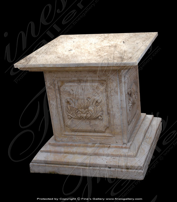 Marble Bases  - Square Cream Marble Base - MBS-065