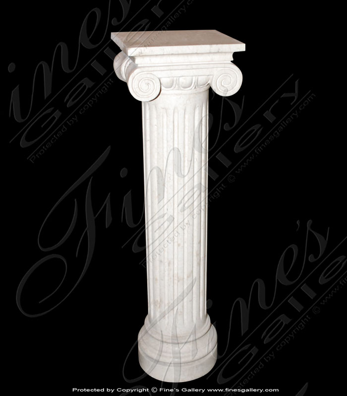 Marble Bases  - Marble Fluted Column Base - MBS-070